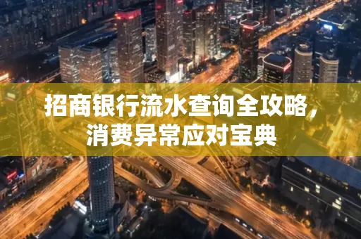招商银行流水查询全攻略,消费异常应对宝典