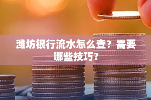 潍坊银行流水怎么查?需要哪些技巧?