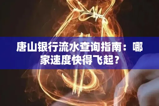 唐山银行流水查询指南:哪家速度快得飞起?
