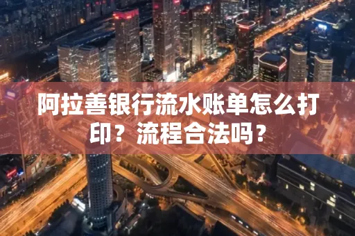 阿拉善银行流水账单怎么打印？流程合法吗？