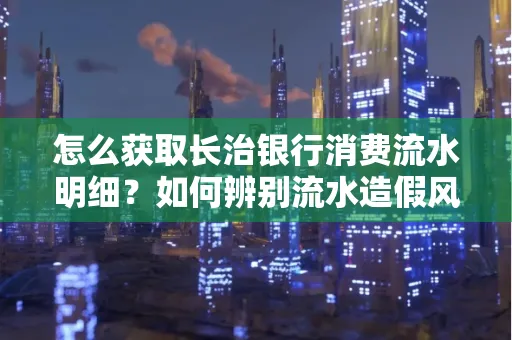 怎么获取长治银行消费流水明细?如何辨别流水造假风险?